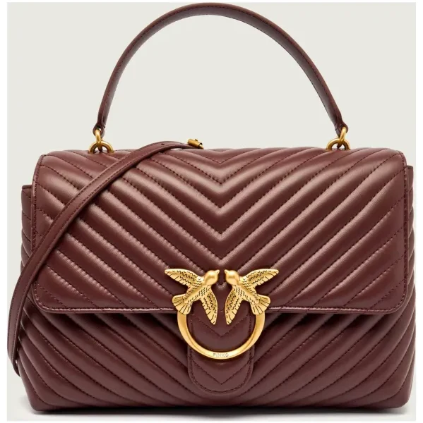 Pinko Kožená kabelka na rameno LOVE LADY PUFF 65393685