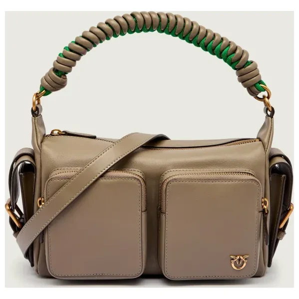 Pinko Kožená kabelka na rameno CARGO 65390774