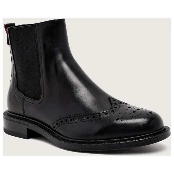 HUGO Kožené jazdecké topánky Lysander_cheb_pllt 65387355