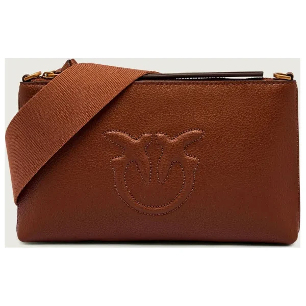 Pinko Kožená listová kabelka FLAT HORIZONTAL MINI 65185987