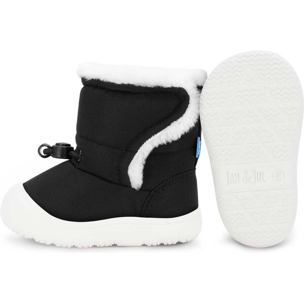 Detské vodeodolné teplé snehule Jan&Jul Stay-Put Trail Booties - Black 65453406