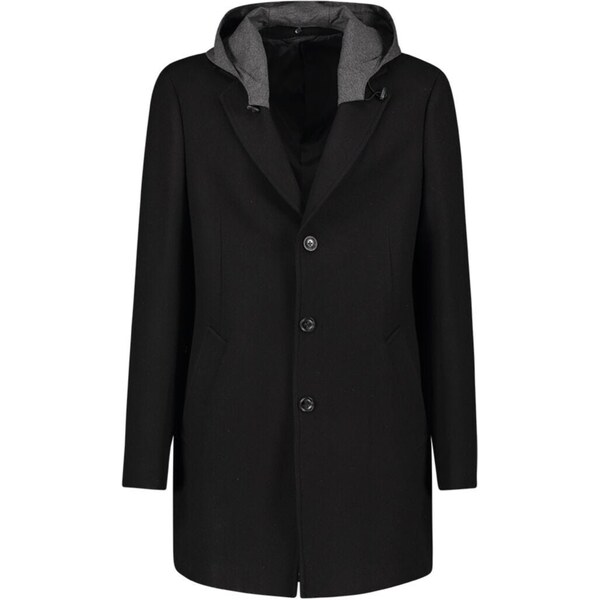 GAUDI Hooded Black kabát 65453645