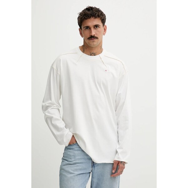 Bavlnené tričko s dlhým rukávom Diesel T-CRAHOR-BOXT-LS-T1 65454165