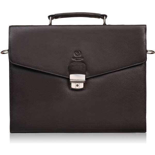 Paolo Peruzzi Pánska kožená aktovka s kľúčom | hnedá T-146-BR 65454384