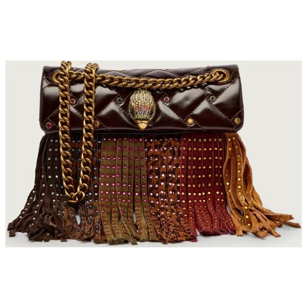 Kurt Geiger Kožená kabelka na rameno MINI KENSINGTON 65414674