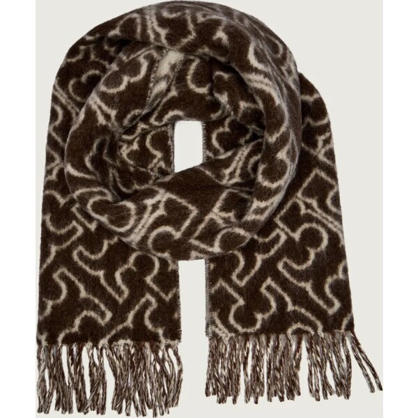 TORY BURCH Vlnený obojstranný šál Puzzle Logo 65412410