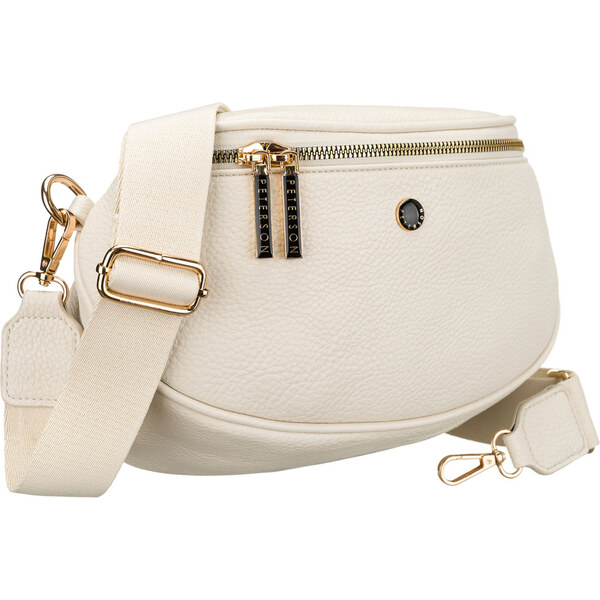 Dámska svetlobéžová kožená ľadvinka Peterson z ekokože 65454810