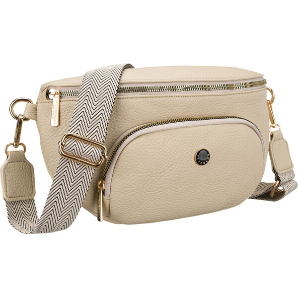 Peterson Béžová mestská dámska ľadvinka z ekologickej kože so štyrmi 65454814