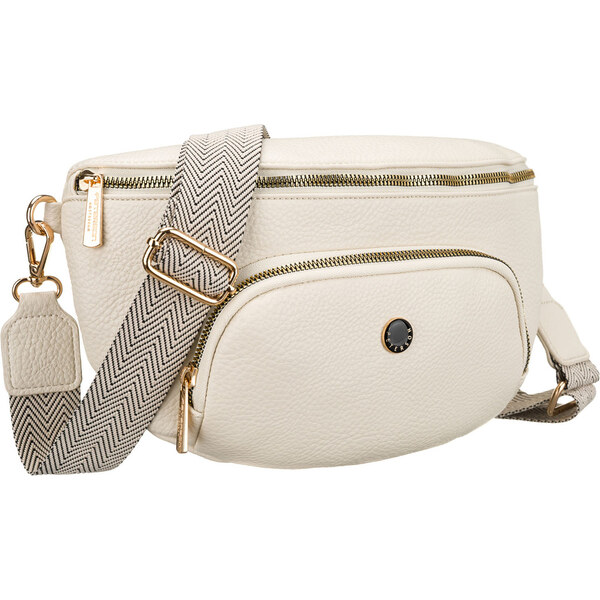 Peterson Svetlobéžová dámska ľadvinka z ekologickej kože s viacerými 65454813