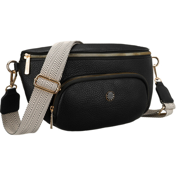 Peterson Čierna mestská dámska ľadvinka z ekologickej kože s viacerými 65454815