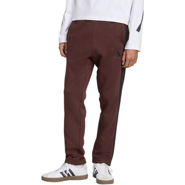 Pánske tričko adidas Essentials 3-Stripes Fleece Brown JX0713 65555692