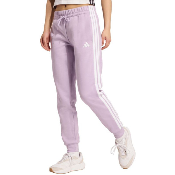 Dámske nohavice adidas Essentials 3-Stripes Fleece Slim Pants Pink 65555700