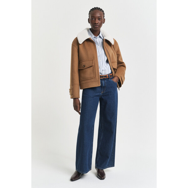 DŽÍNSY GANT LOW WIDE JEANS DARK BLUE WORN IN 64944393