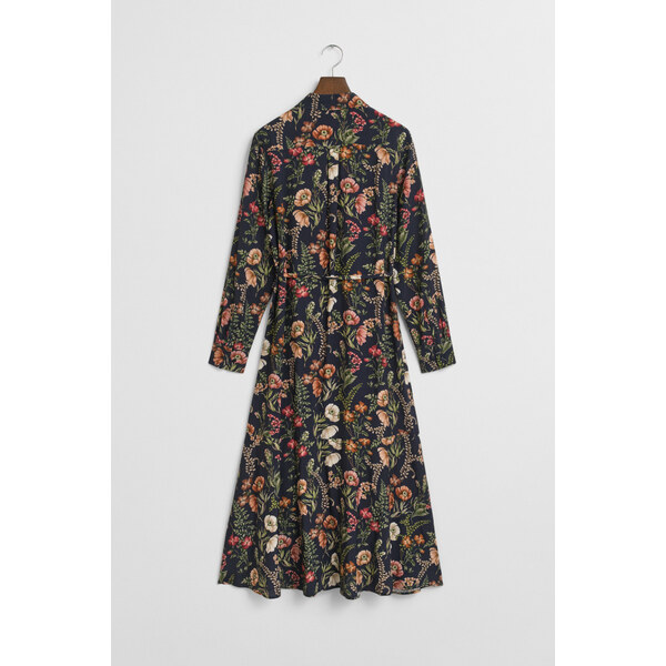 ŠATY GANT MIDI FLORAL PRINT SHIRT DRESS EVENING BLUE 65251846
