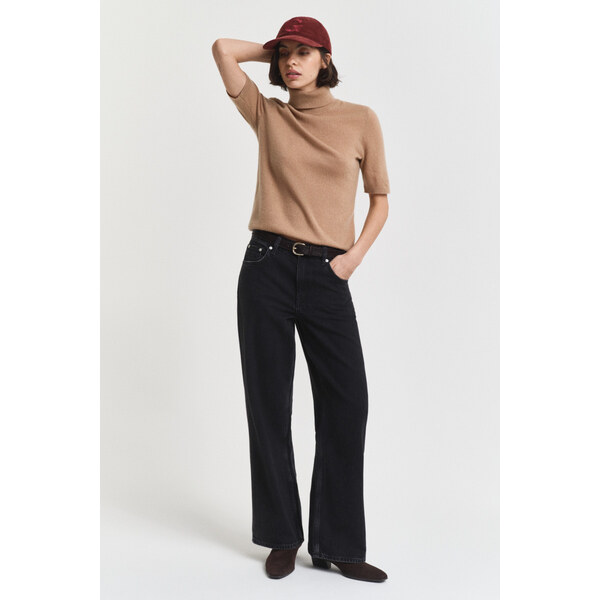 DŽÍNSY GANT BLACK RELAXED STRAIGHT JEANS BLACK WORN IN 65455829