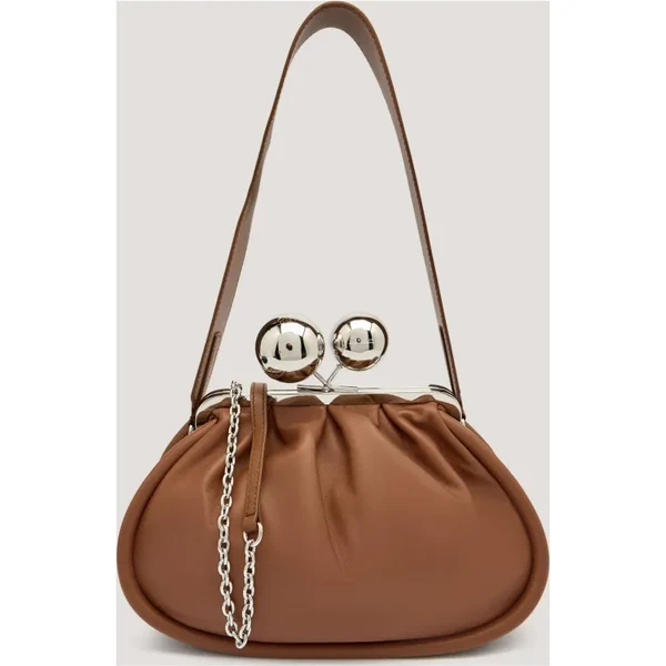 Weekend MaxMara Kožená kabelka na rameno Pasticcino MILVANEW 65051551