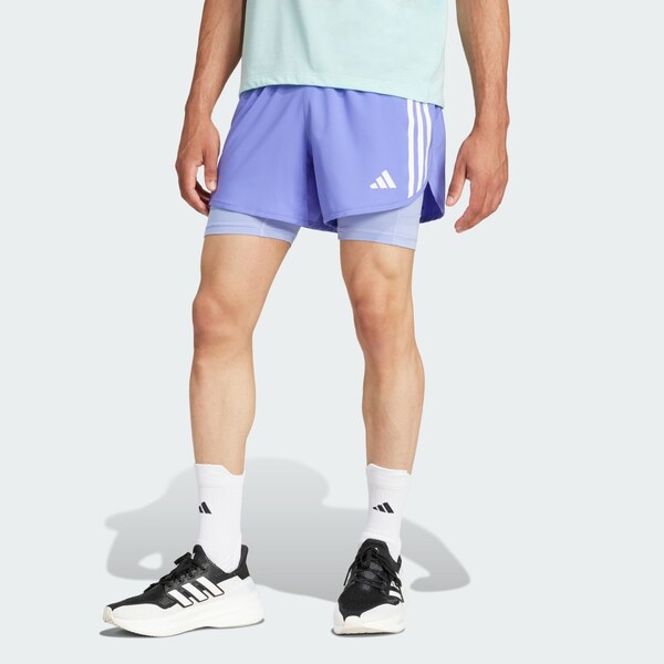 Adidas Own the Run 3-Stripes 2-in-1 Shorts 65457536