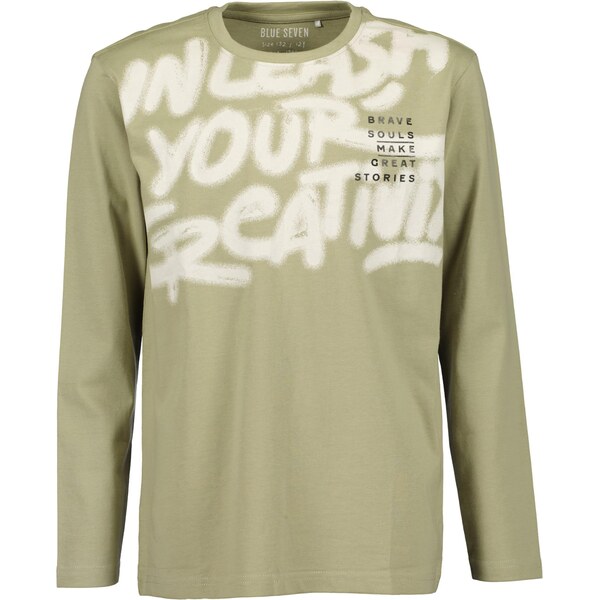 BLUE SEVEN Tričko kaki / čierna / biela 65905319