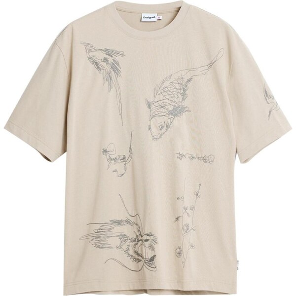 Desigual Tričko krémová / čierna 65661990