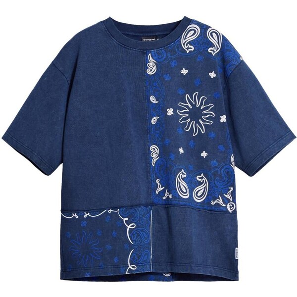 Desigual Tričko modrá / biela 65662014