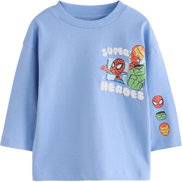 Next Tričko Marvel modrá / žltá / čierna / biela 65882543