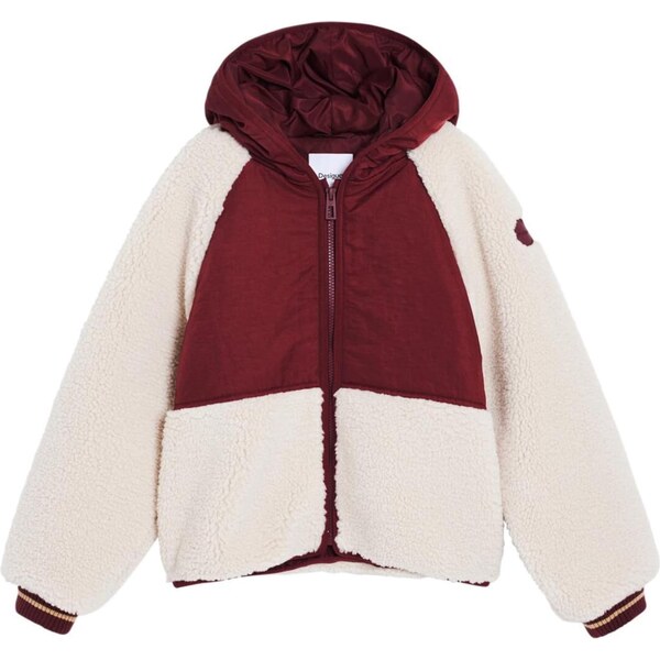 Desigual Zimná bunda bordová / biela 65694548