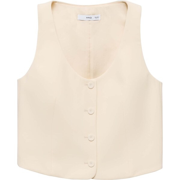 MANGO Vesta k obleku Iguana krémová 65665045