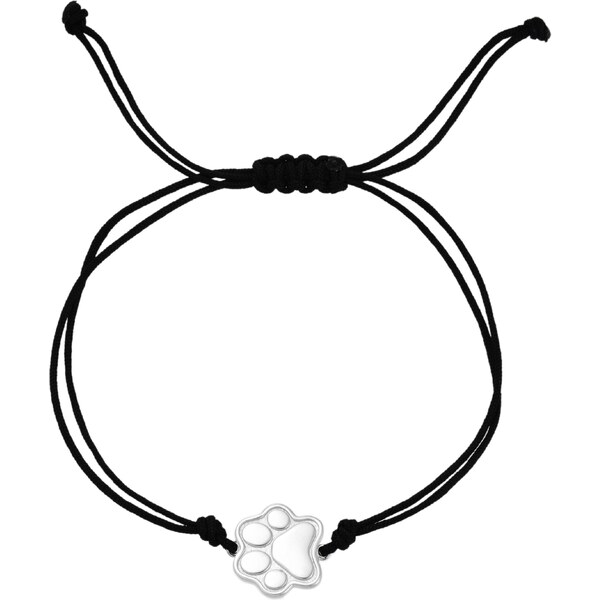 Olivie Šnúrkový čierny náramok TLAPKA 9669 65462956
