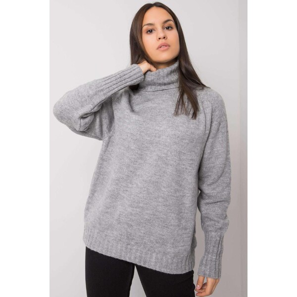 MladaModa Rolákový sveter Tiyarna šedý 65626450