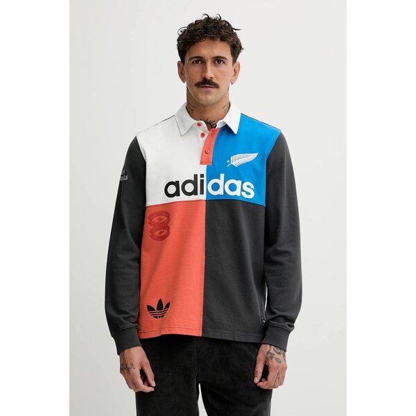 Bavlnené tričko s dlhým rukávom adidas Originals Rugby 65471883