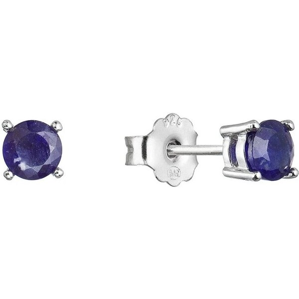 Evolution Group Strieborné náušnice kôstky s pravým zafírom 11483.3 66594826