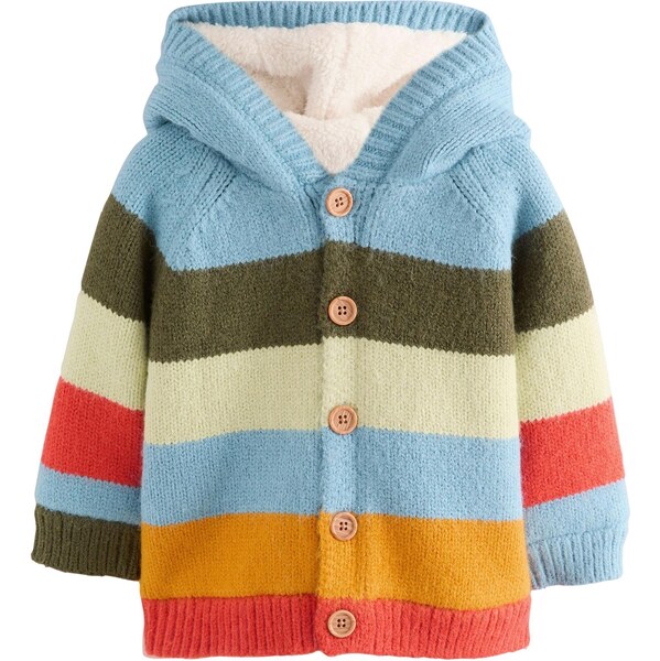 Next Kardigán svetlomodrá / pastelovo zelená / tmavozelená / oranžová 65663272