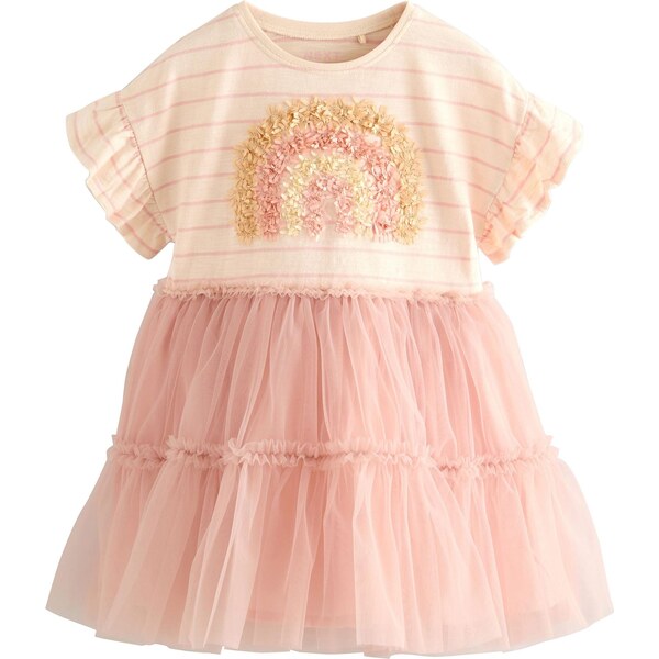 Next Šaty svetložltá / ružová / púdrová 65654906