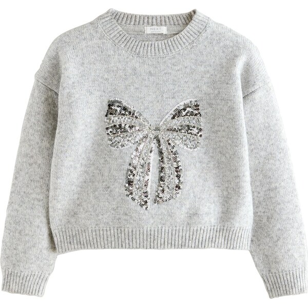 Next Sveter sivá melírovaná / čierna / strieborná 65660170