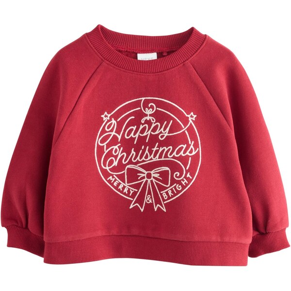 Next Mikina krvavo červená / biela 65891886