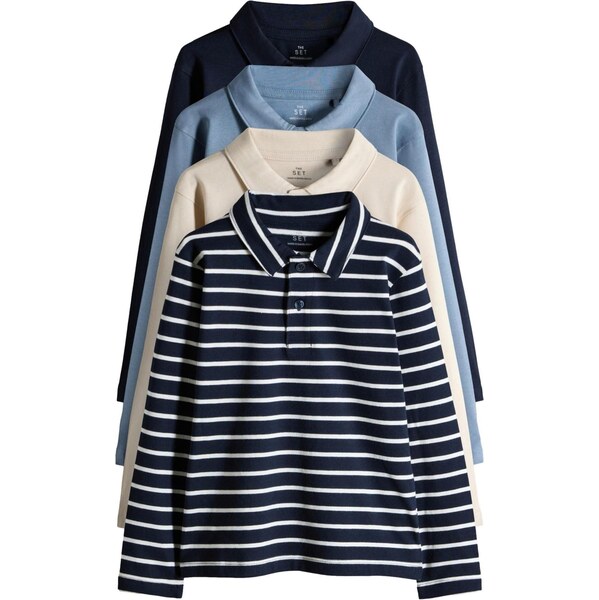 The Set Tričko béžová / modrá / námornícka modrá / biela 65663422