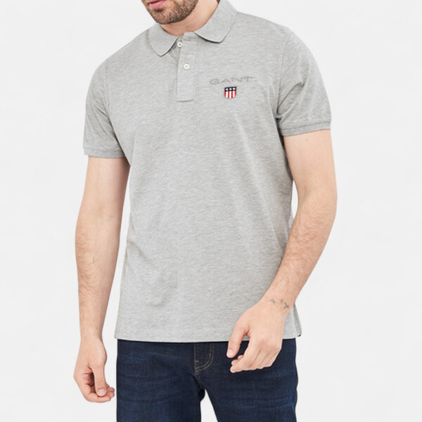 Pánské šedé polo triko Gant 56419 65476263