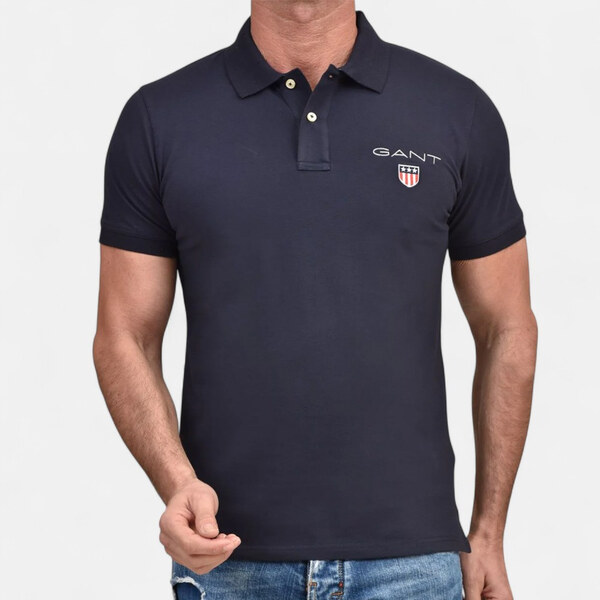 Pánské modré polo triko Gant 56420 65476264