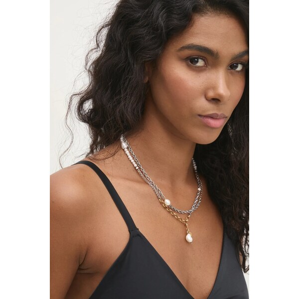 Náhrdelník ručne vytvorený z pozláteného striebra s vyšľachtenou 65480590