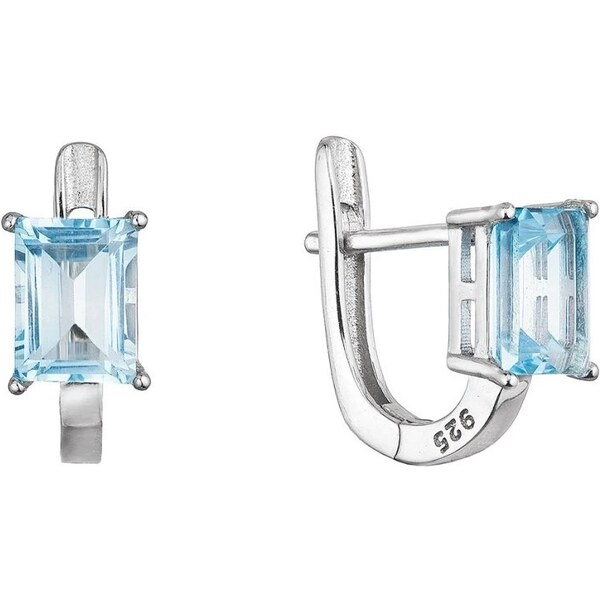 Evolution Group Strieborné visiace náušnice s pravým topazom 11498.3 66585360