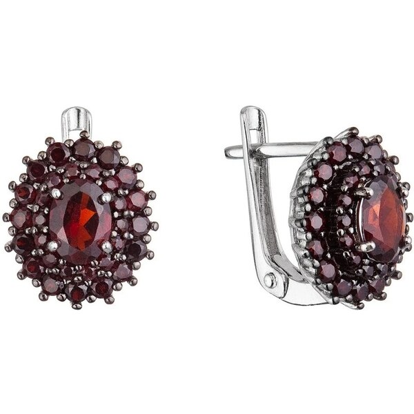 Evolution Group Luxusné visiace náušnice s pravými granátmi 11497.3 66594476
