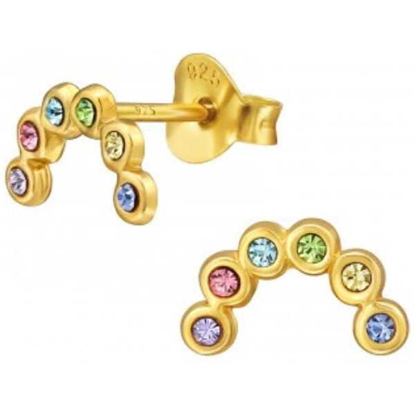 MAJYA Strieborné náušnice MILLI pozlátené 11902 66011983