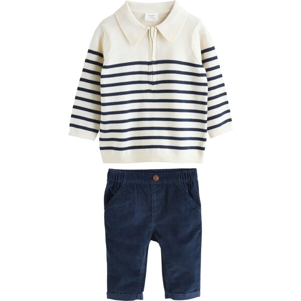 Next Set námornícka modrá / biela 65660163