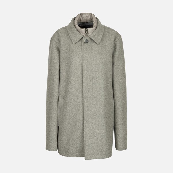 Grey Mens Coat Geox Monreale - Mens 65481260