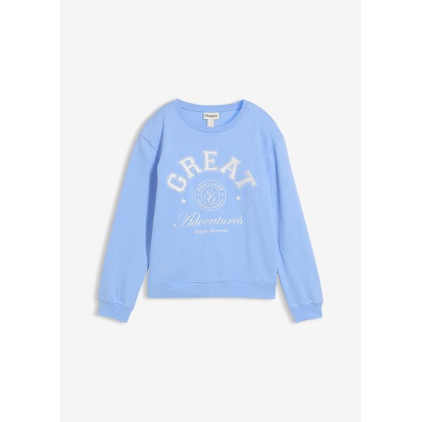 bonprix Mikina z čistej bio bavlny, farba modrá 65482047