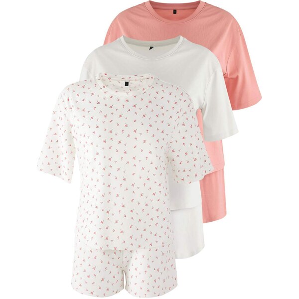 Trendyol Kraťasy mätová / svetloružová / biela 65678858