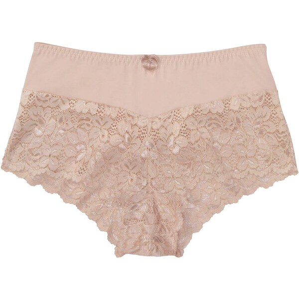 bonprix Maxi nohavičky s čipkou, farba béžová 48137389