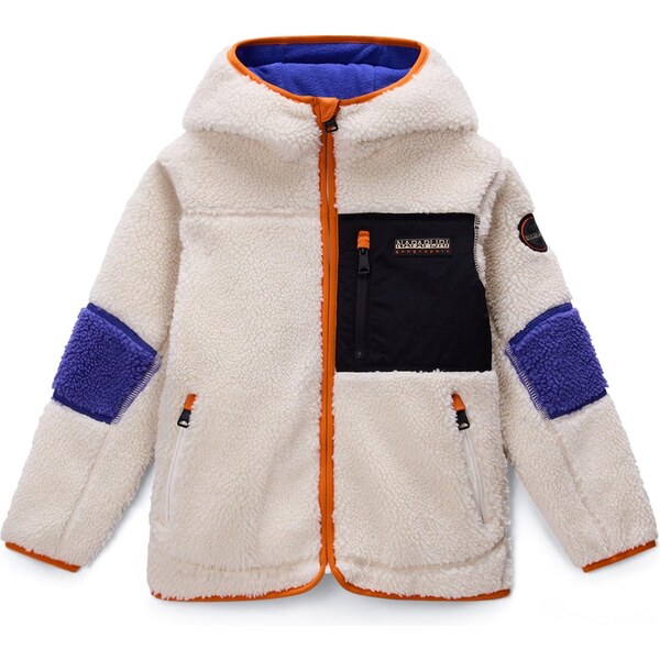 NAPAPIJRI Flisová bunda Yupik nebielená / tmavomodrá / čierna 65485094