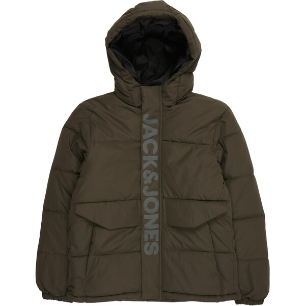 Jack & Jones Junior Zimná bunda JCOSPEED svetlosivá / zelená 65485198