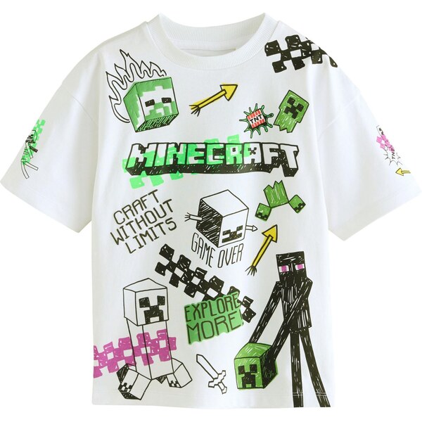 Next Tričko neónovo zelená / ružová / čierna / biela 65889019